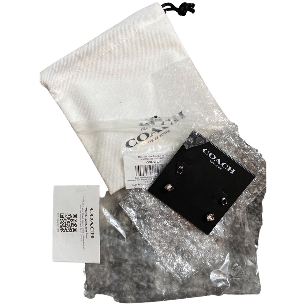 Coach C stud earring set - brand new unworn